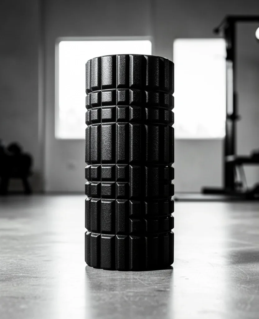 Premium foam roller product photography